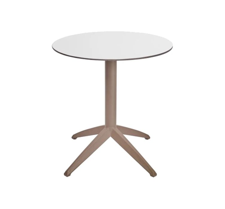 Стол QUATRO FOLD ø 70 TAUPE-WHITE1